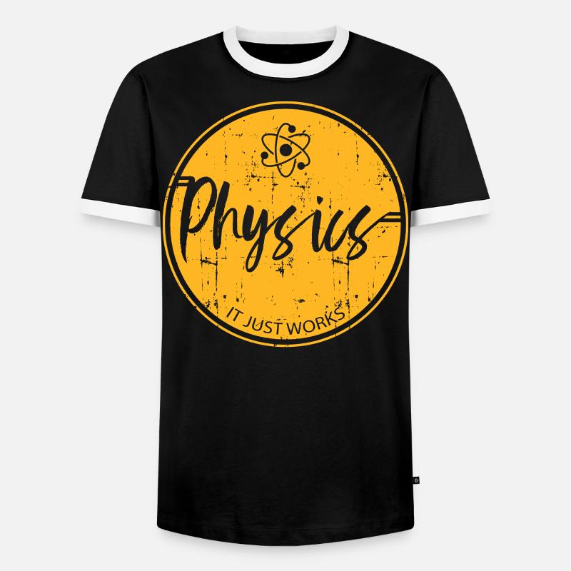 Physik - Männer Kontrast-T-Shirt - Schwarz/Weiß