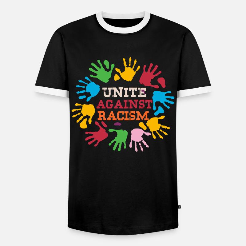Antirassismus - Männer Kontrast-T-Shirt - Schwarz/Weiß