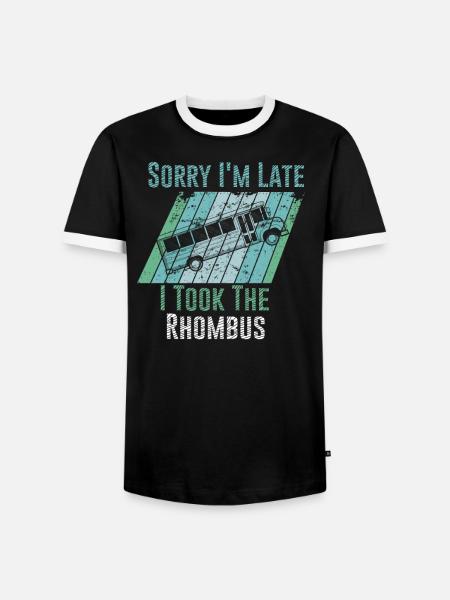 I Took The Rhombus Math Pun Student Teacher Funny - Men's Ringer Shirt - black/white