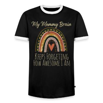 Mutterschaft Böhmischer Regenbogen Muttertag Amazing M - Männer Kontrast-T-Shirt - Schwarz/Weiß - Vorne - AI Model Female 172 light (172cm) & AI Model Male 178 light (178cm)