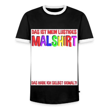 Lustiges Malen Zeichnen Shirts Bemalen Malshirt - Männer Kontrast-T-Shirt - Schwarz/Weiß - Vorne - AI Model Female 172 light (172cm) & AI Model Male 178 light (178cm)