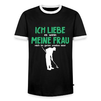 lustiges Gartenarbeit Garten Liebhaber Geschenk - Männer Kontrast-T-Shirt - Schwarz/Weiß - Vorne - AI Model Female 172 light (172cm) & AI Model Male 178 light (178cm)