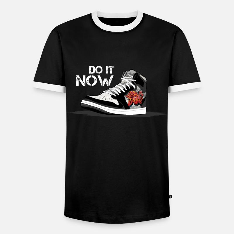 Sneaker Do it Now - Männer Kontrast-T-Shirt - Schwarz/Weiß