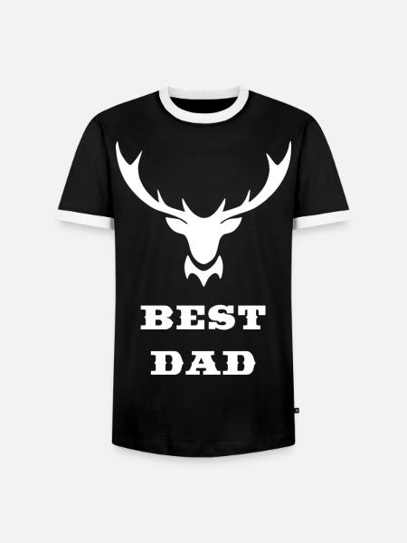 Best Dad Papa - Men's Ringer Shirt - black/white