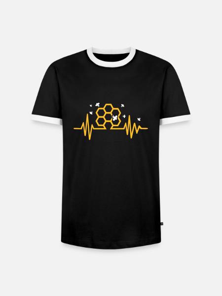 Honeycomb - Men's Ringer Shirt - black/white