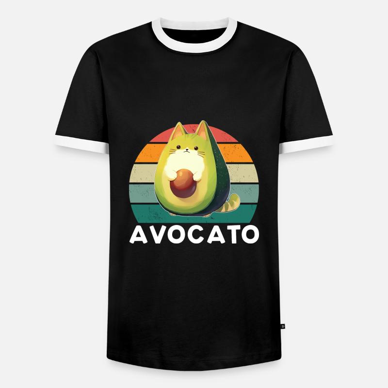 Avocato - Avocado Design - Men's Ringer Shirt - black/white