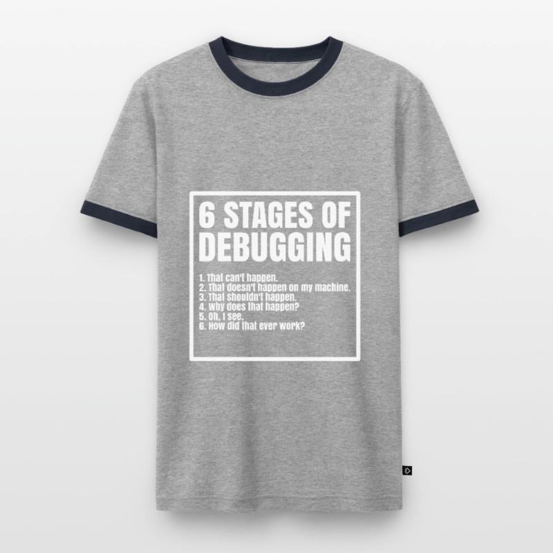Codeur informatique Coder C++ Html T-shirt contrasté Homme