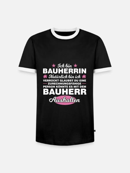Bauherrin Bauherr Häuslebauer Geschenk - Männer Kontrast-T-Shirt - Schwarz/Weiß