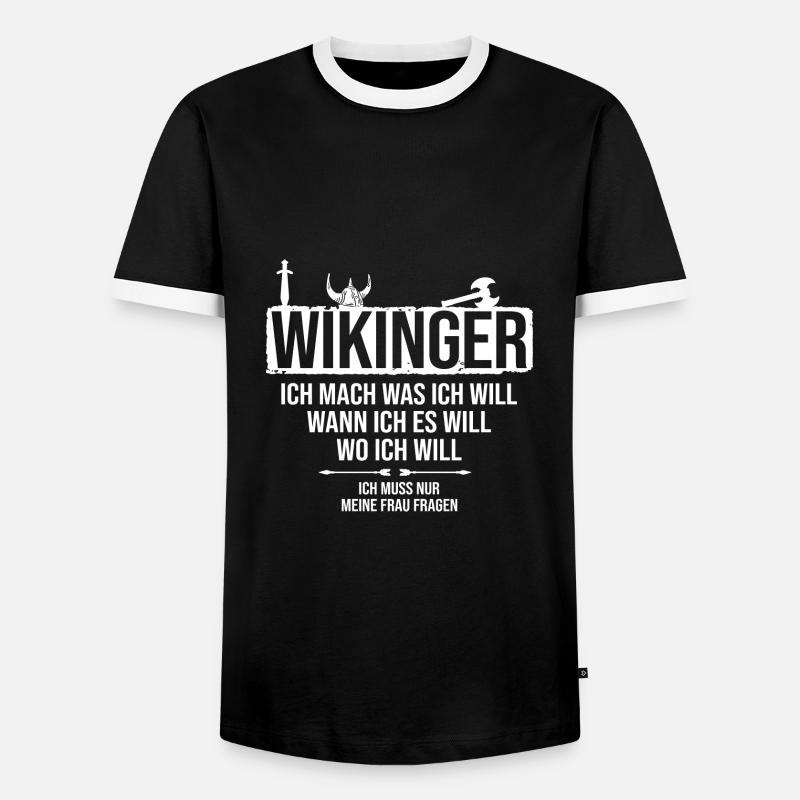 Odin Thor Wikinger - Männer Kontrast-T-Shirt - Schwarz/Weiß