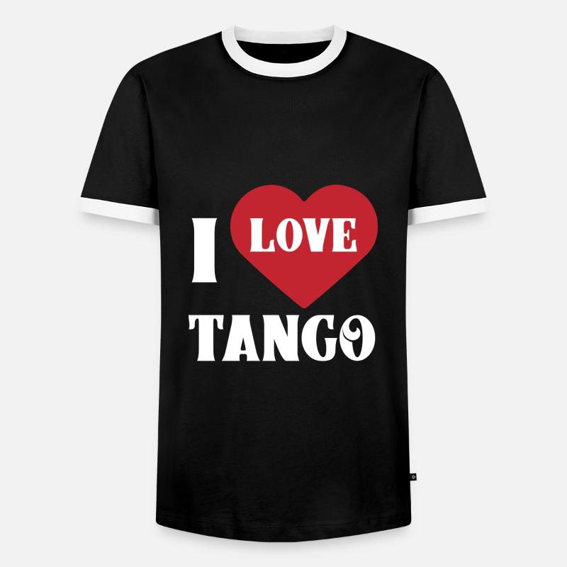 Tango dancing hobby - Men's Ringer Shirt - black/white