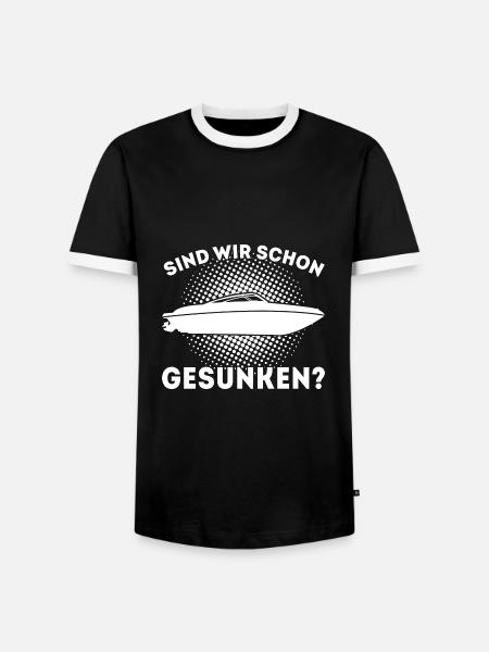 Boot Kapitän booten Geschenk - Männer Kontrast-T-Shirt - Schwarz/Weiß