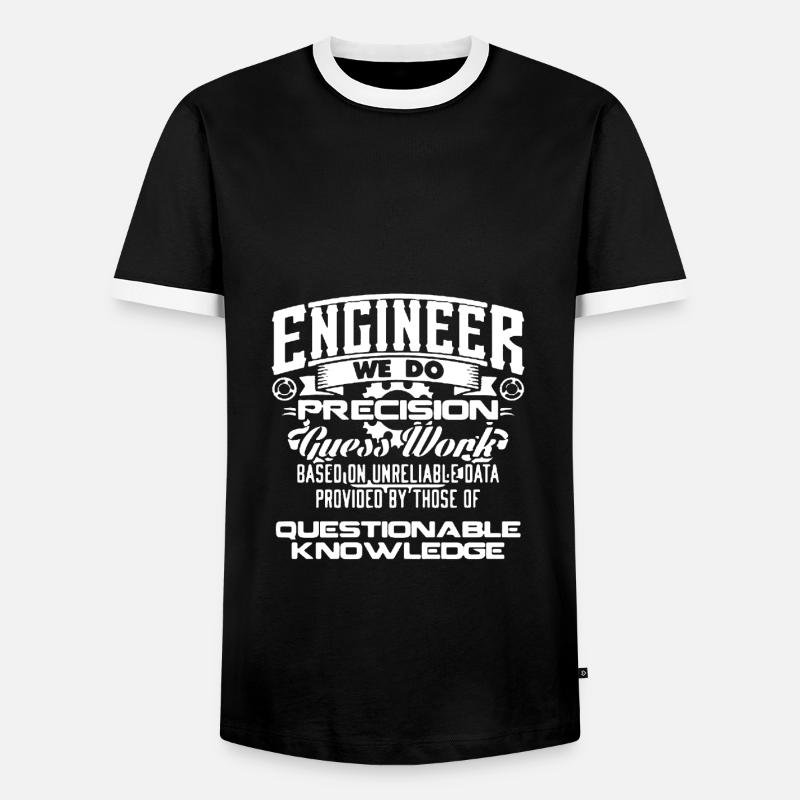 Engineer - Männer Kontrast-T-Shirt - Schwarz/Weiß