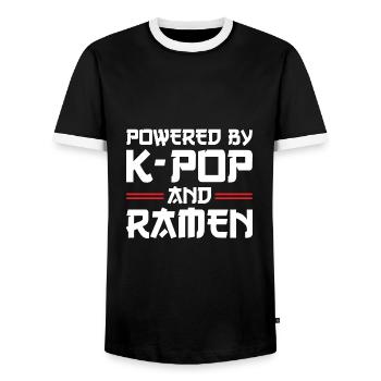 Südkorea k-pop Südkorea Geschenk - Männer Kontrast-T-Shirt - Schwarz/Weiß - Vorne - AI Model Female 172 light (172cm) & AI Model Male 178 light (178cm)