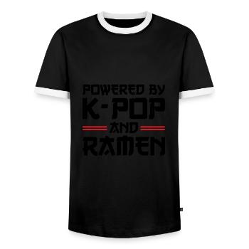 Südkorea k-pop Südkorea Geschenk - Männer Kontrast-T-Shirt - Schwarz/Weiß - Vorne - AI Model Female 172 light (172cm) & AI Model Male 178 light (178cm)