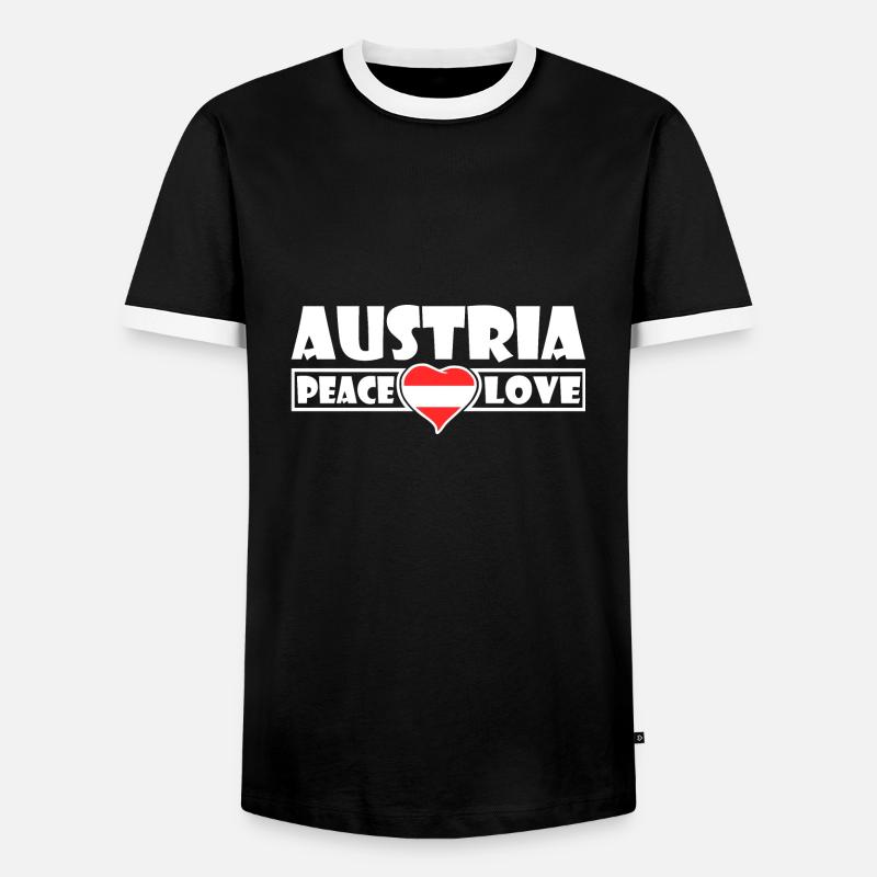 Austria - Austria - Men's Ringer Shirt - black/white