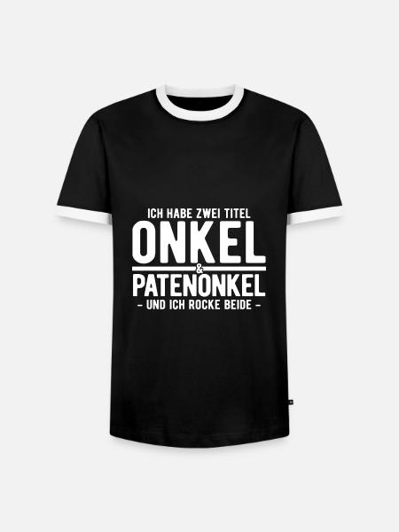 Patenonkel Geschenk - Männer Kontrast-T-Shirt - Schwarz/Weiß