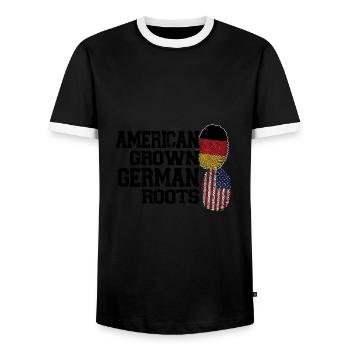 Deutschland Deutsch Deutsche Wurzeln Geschenk - Männer Kontrast-T-Shirt - Schwarz/Weiß - Vorne - AI Model Female 172 light (172cm) & AI Model Male 178 light (178cm)