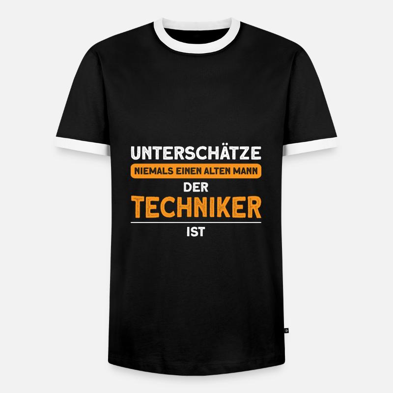 Techniker Beruf Ingenieur Geschenk - Männer Kontrast-T-Shirt - Schwarz/Weiß
