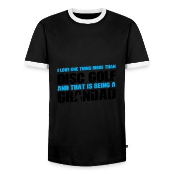 Discgolfer Discgolf Discgolfing Geschenk - Männer Kontrast-T-Shirt - Schwarz/Weiß - Vorne - AI Model Female 172 light (172cm) & AI Model Male 178 light (178cm)