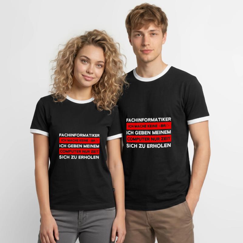 Fachinformatiker Beruf Coder Geschenk Männer Kontrast-T-Shirt