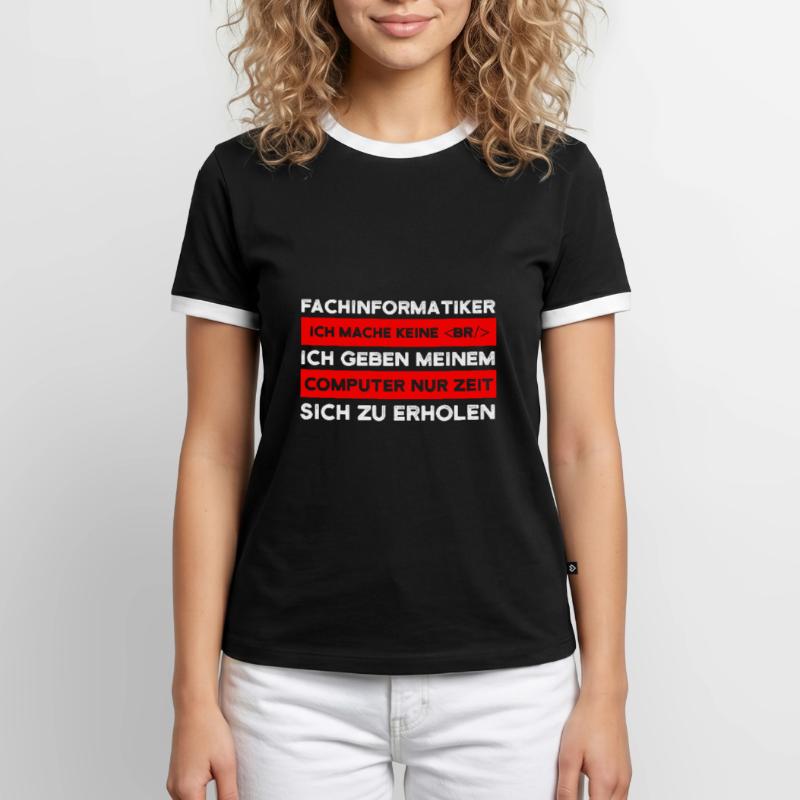 Fachinformatiker Beruf Coder Geschenk Männer Kontrast-T-Shirt