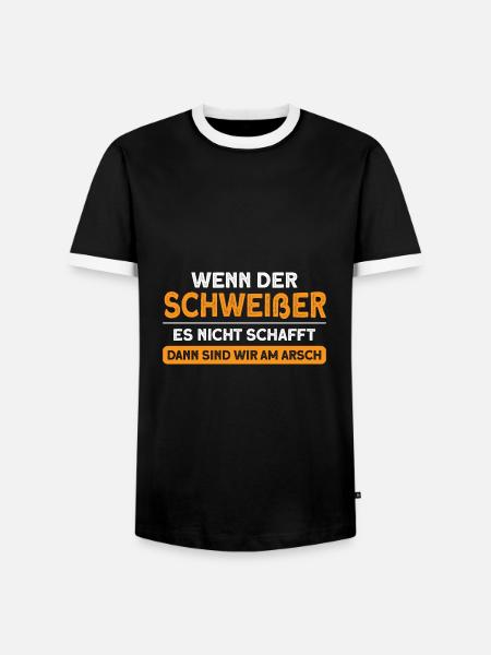 Schweißer Beruf Schweißarbeit Geschenk - Männer Kontrast-T-Shirt - Schwarz/Weiß