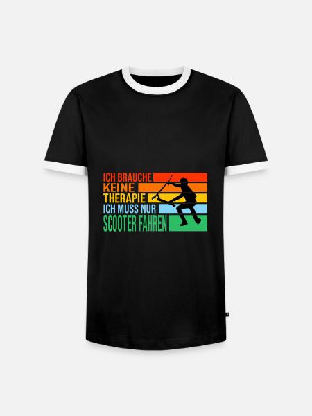 Scooter Roller Scooter-Fahrer Geschenk - Männer Kontrast-T-Shirt - Schwarz/Weiß