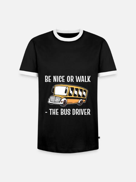 Schulbusfahrer Busbetreiber - Männer Kontrast-T-Shirt - Schwarz/Weiß