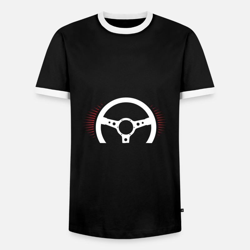 driving instructor - Men's Ringer Shirt - black/white