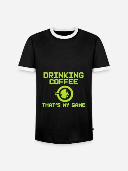 Kaffeeliebhaber Barmann - Männer Kontrast-T-Shirt - Schwarz/Weiß