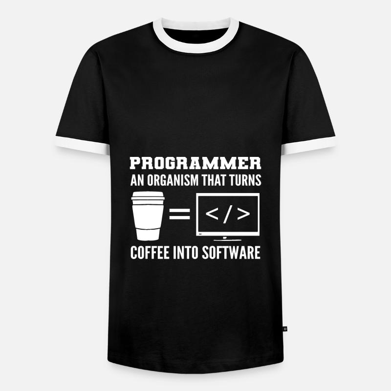 Software Programmierer Technikmensche - Männer Kontrast-T-Shirt - Schwarz/Weiß