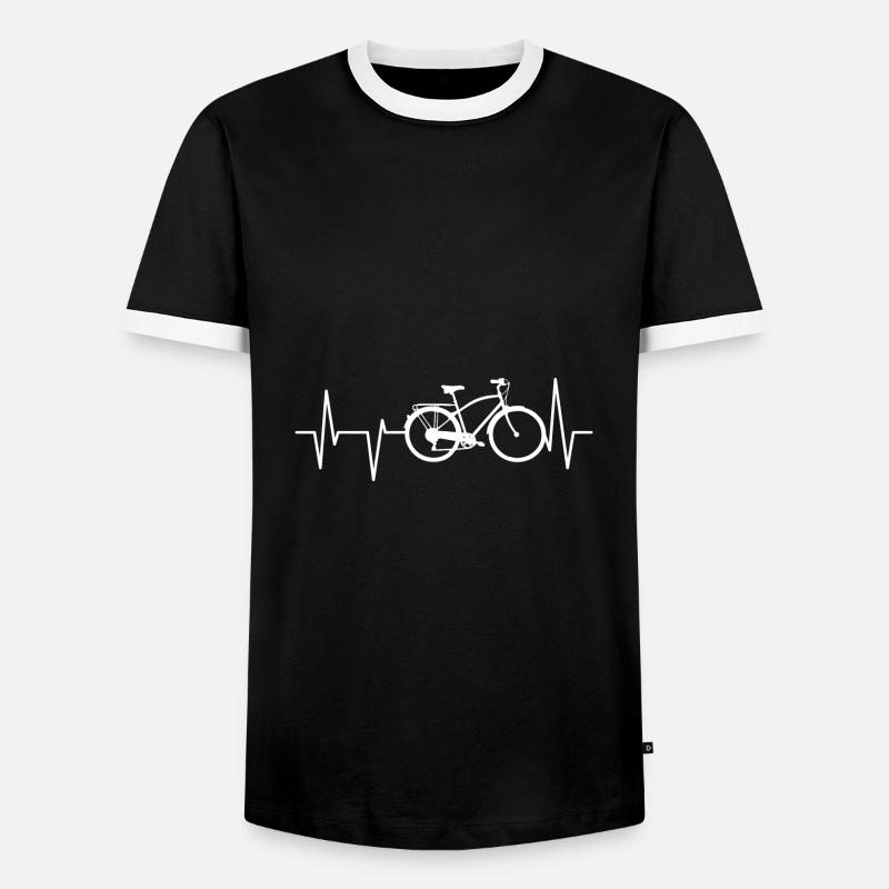 bicycle - Men's Ringer Shirt - black/white