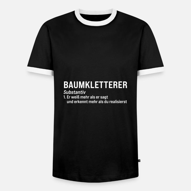 Baumkletterer Definition Baumpfleger Geschenk - Männer Kontrast-T-Shirt - Schwarz/Weiß