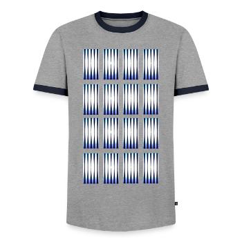 Hypnotic shades - Men's Ringer Shirt - grey/navy  - Front - AI Model Female 172 light (172cm) & AI Model Male 178 light (178cm)