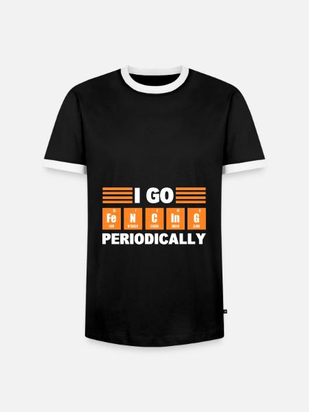 Fechtsport Schwertkämpfer - Männer Kontrast-T-Shirt - Schwarz/Weiß