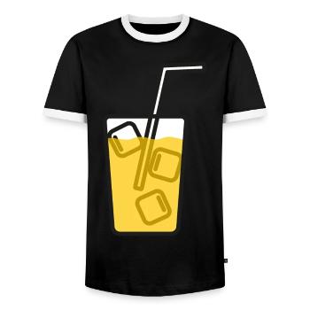 Drink Lemonade Summer - Men's Ringer Shirt - black/white - Front - AI Model Female 172 light (172cm) & AI Model Male 178 light (178cm)
