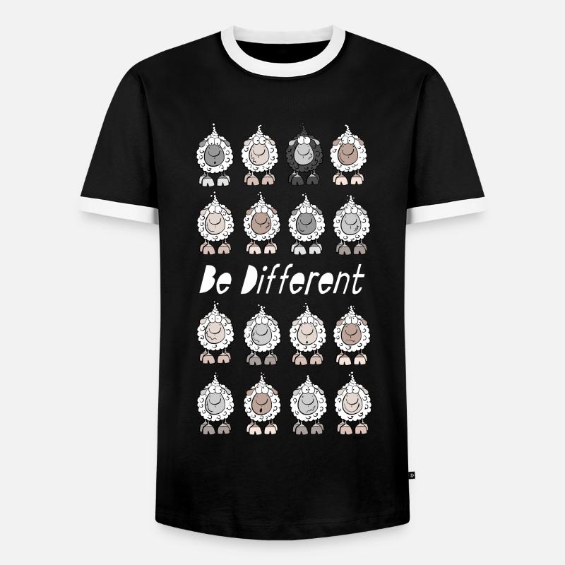 Be Different Sheep - Men's Ringer Shirt - black/white