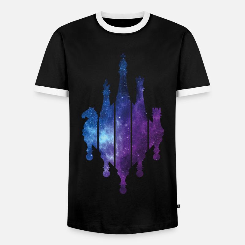 CHESS GAME CHESS - Men's Ringer Shirt - black/white