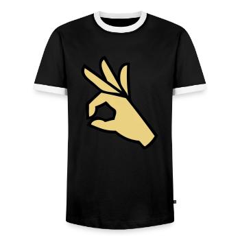 Prima - Männer Kontrast-T-Shirt - Schwarz/Weiß - Vorne - AI Model Female 172 light (172cm) & AI Model Male 178 light (178cm)