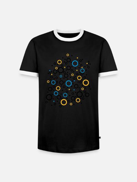 Colour Bubbles - Männer Kontrast-T-Shirt - Schwarz/Weiß