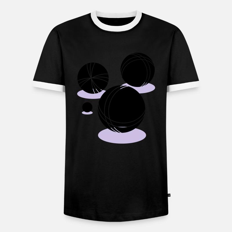 boule - Männer Kontrast-T-Shirt - Schwarz/Weiß