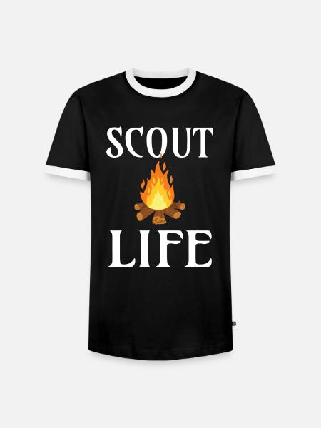 SCOUT: Scout Life - Männer Kontrast-T-Shirt - Schwarz/Weiß