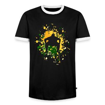 Sumo Lutteur Color Splash - T-shirt contrasté Homme - noir/blanc - Devant - AI Model Female 172 light (172cm) & AI Model Male 178 light (178cm)