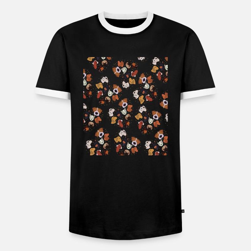 Dogs Pattern - Men's Ringer Shirt - black/white