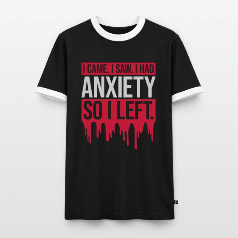 J’avais de l’anxiété en disant T-shirt contrasté Homme