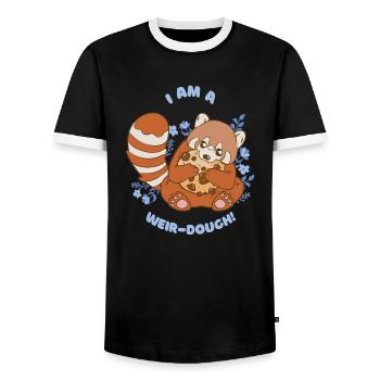 I Am A Weir-Dough! Funny Cookie Lover - Männer Kontrast-T-Shirt - Schwarz/Weiß - Vorne - AI Model Female 172 light (172cm) & AI Model Male 178 light (178cm)