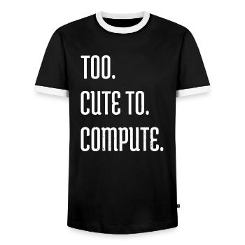 statement hacking coding hacking code - Men's Ringer Shirt - black/white - Front - AI Model Female 172 light (172cm) & AI Model Male 178 light (178cm)