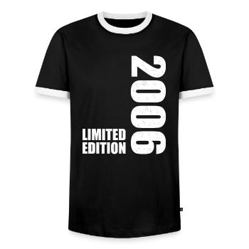 2006 Limited Edition - Männer Kontrast-T-Shirt - Schwarz/Weiß - Vorne - AI Model Female 172 light (172cm) & AI Model Male 178 light (178cm)