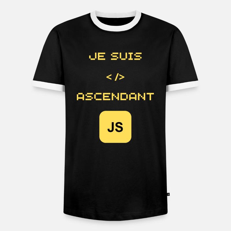 Geschenk für JavaScript-JS-Entwickler - Männer Kontrast-T-Shirt - Schwarz/Weiß