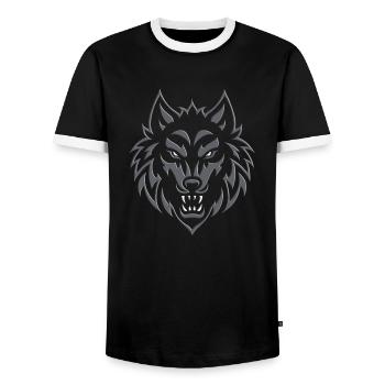 Loup 2024 01 - T-shirt contrasté Homme - noir/blanc - Devant - AI Model Female 172 light (172cm) & AI Model Male 178 light (178cm)